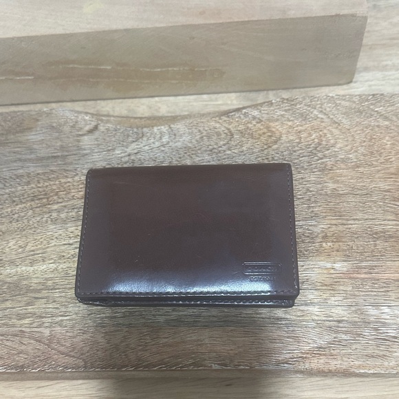 Coach Other - Vintage COACH Wallet Mens Bi-Fold Genuine Leather Oxblood Slim Minimalist